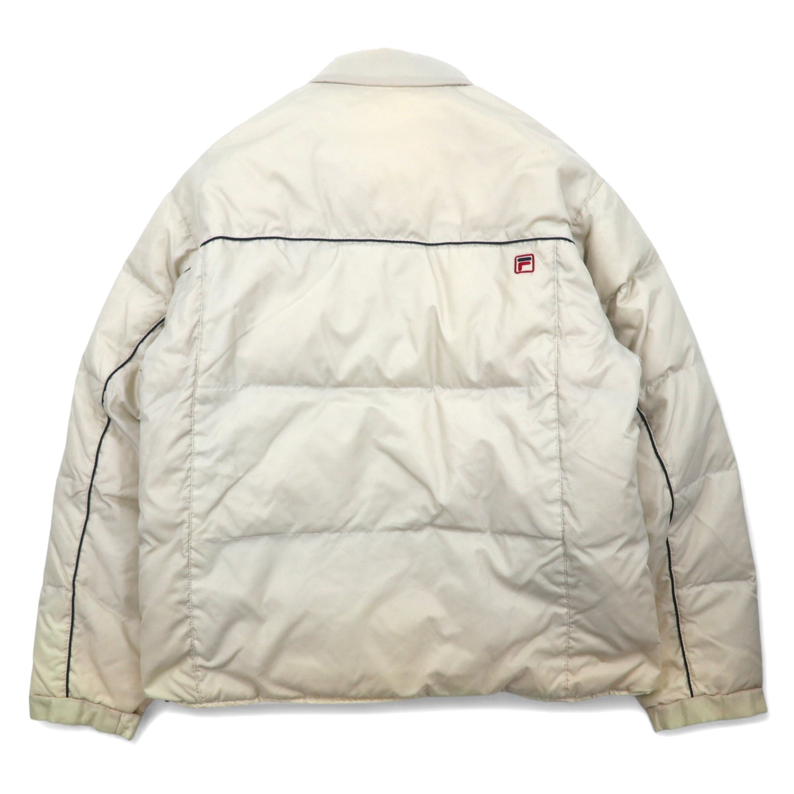 FILA Piumino M Beige Nylon Cappuccio richiudibile Coulisse Logo ricamato