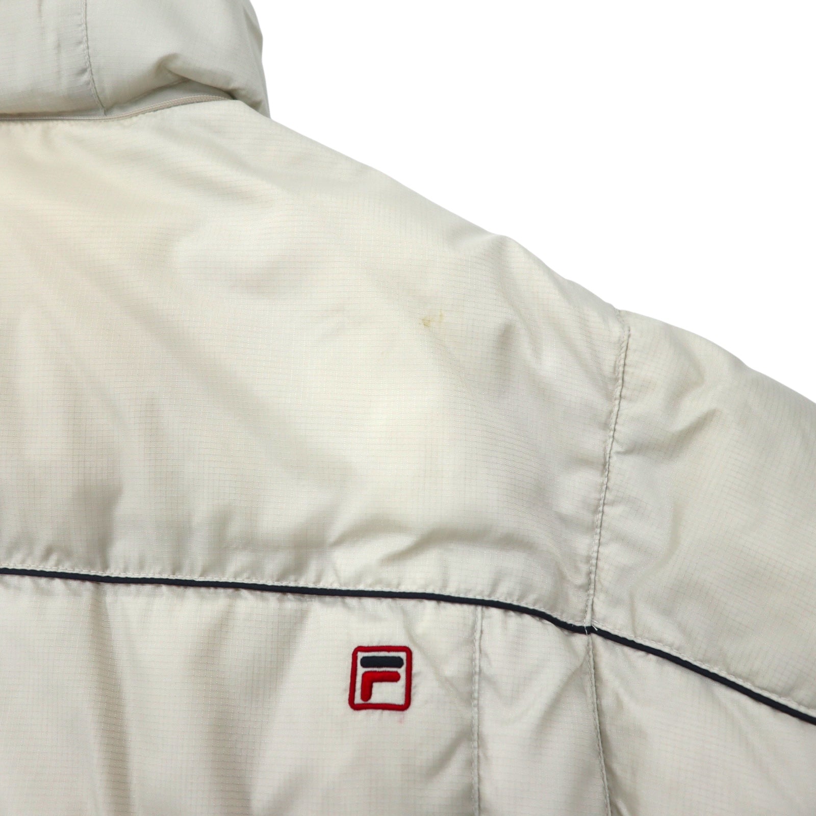 FILA Piumino M Beige Nylon Cappuccio richiudibile Coulisse Logo ricamato
