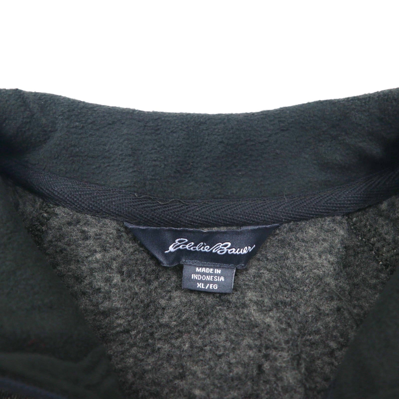 Eddie Bauer ハーフジップ フリースジャケット XL グレー RADIATOR SWEATER FLEECE 1/4 ZIP 未使用品