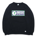 DISCUS ATHLETIC Felpa Girocollo M Nera Cotone Stampa Logo