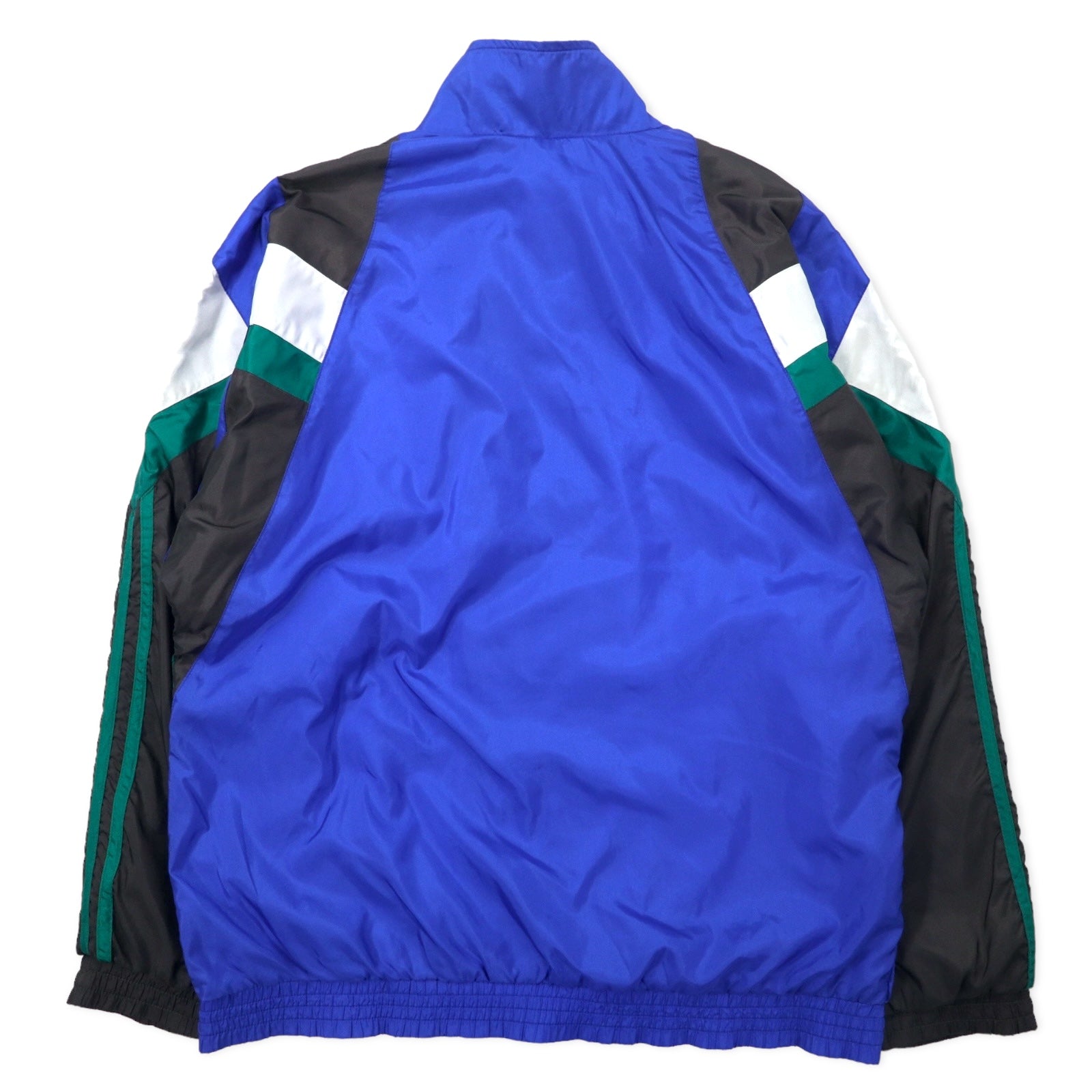 Giacca in nylon adidas anni '90, giacca da pista F180 blu, logo a trifoglio, etichetta argentata, taglia grande