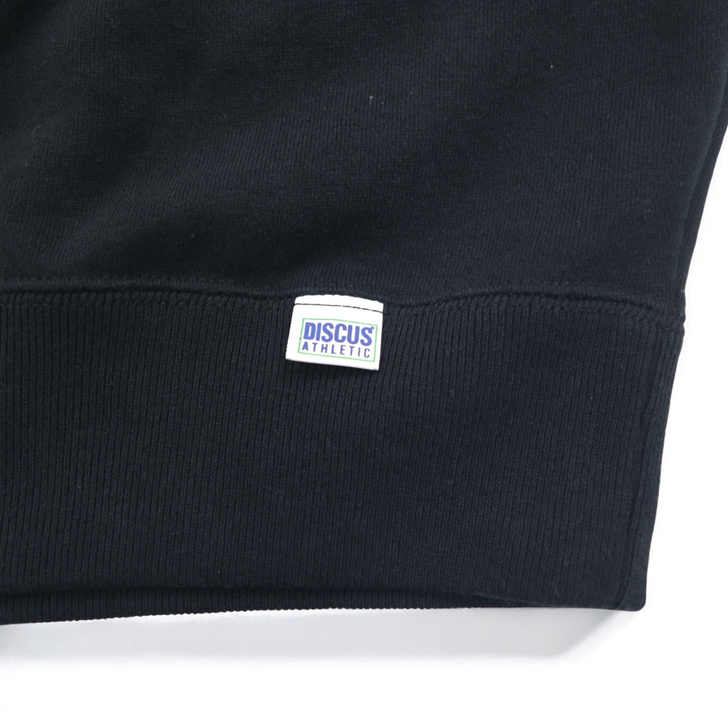 DISCUS ATHLETIC Felpa Girocollo M Nera Cotone Stampa Logo