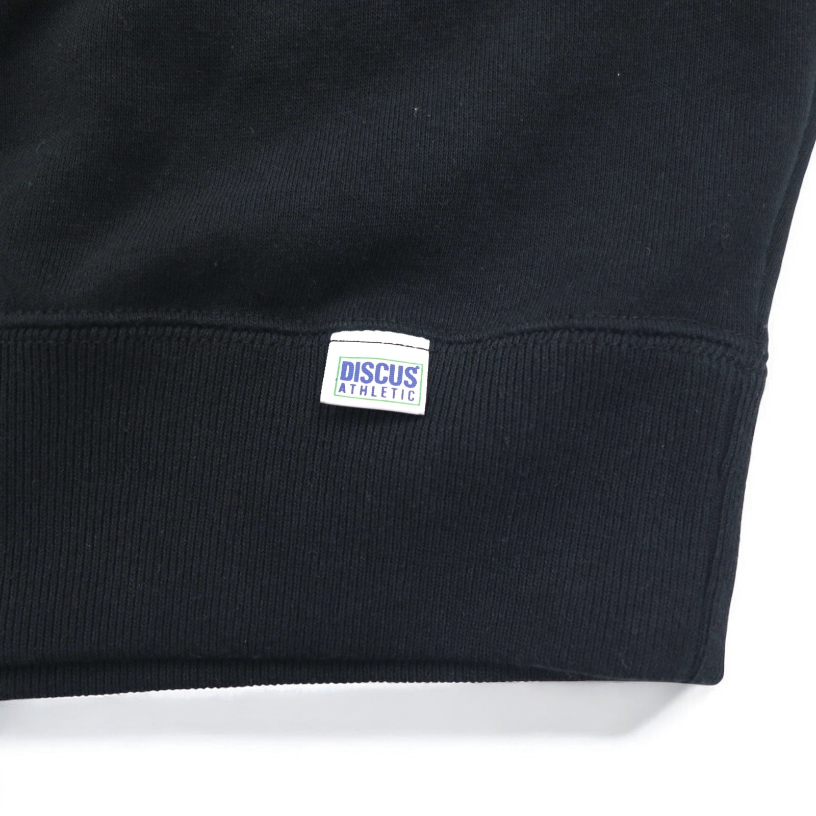 DISCUS ATHLETIC Felpa Girocollo M Nera Cotone Stampa Logo