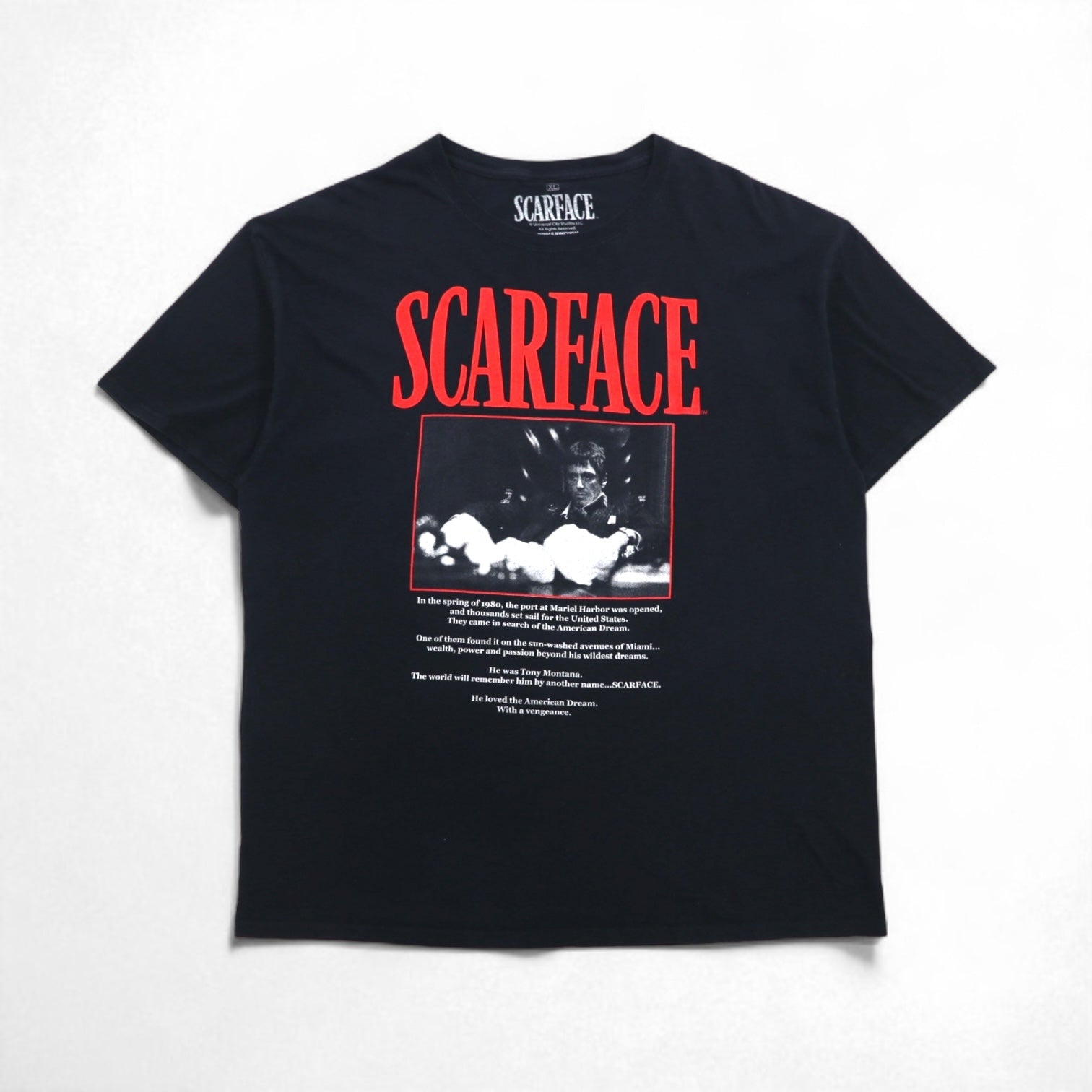 SCARFACE film T-shirt XL nero cotone Al Pacino RIPPLE JUNCTION Made in Honduras