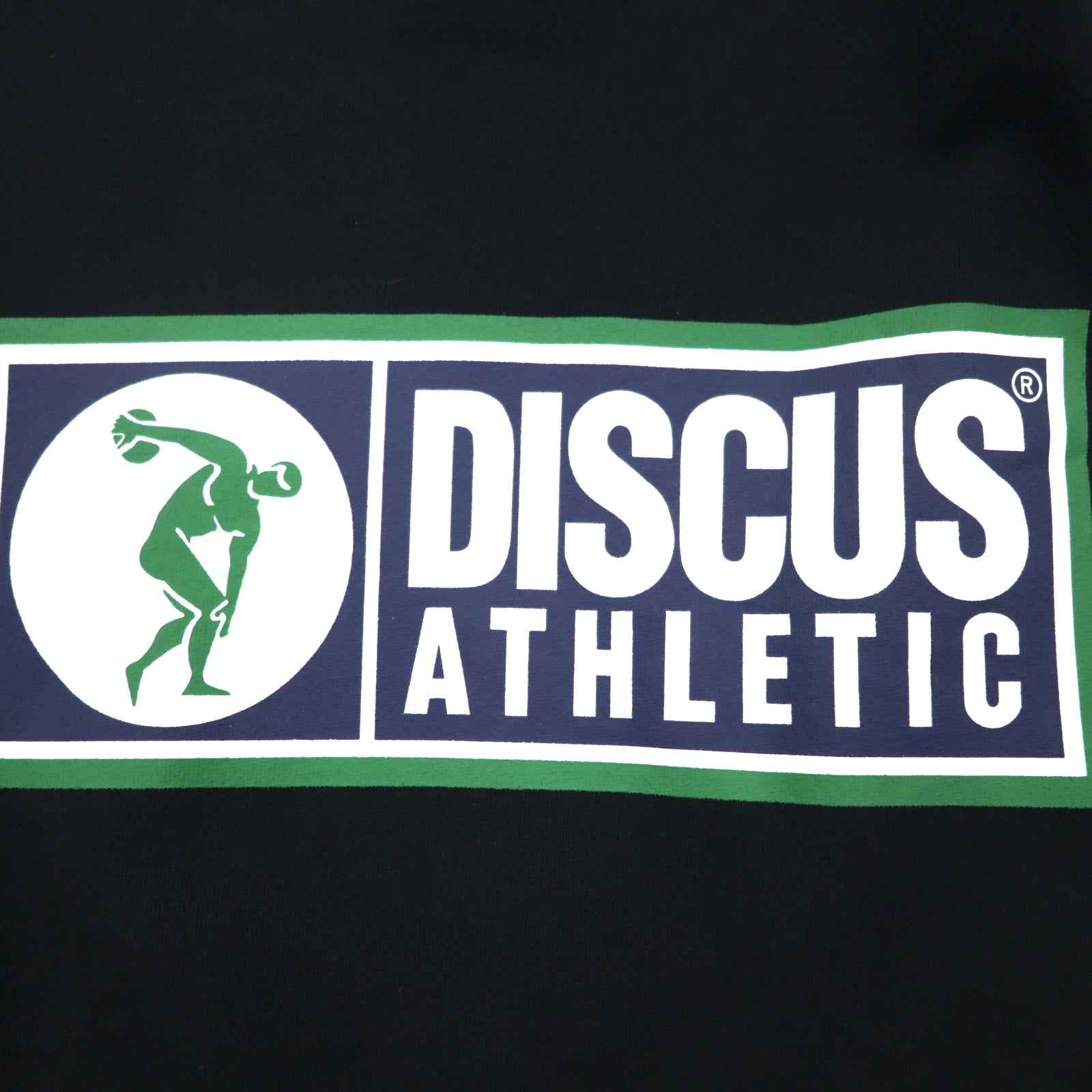 DISCUS ATHLETIC Felpa Girocollo M Nera Cotone Stampa Logo