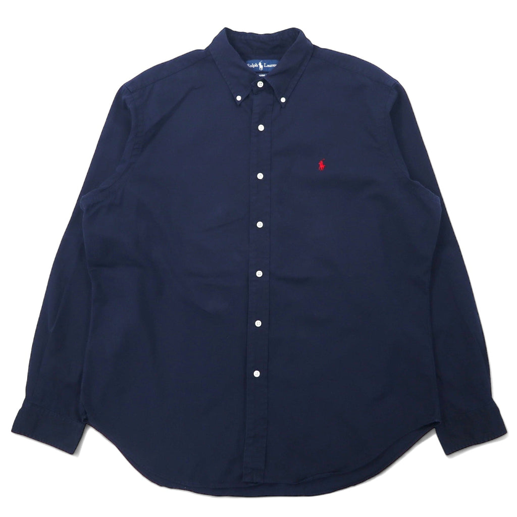 Ralph Lauren Anni '90 Camicia button-down Classic Fit XL Cotone blu scuro Ricamo piccolo pony