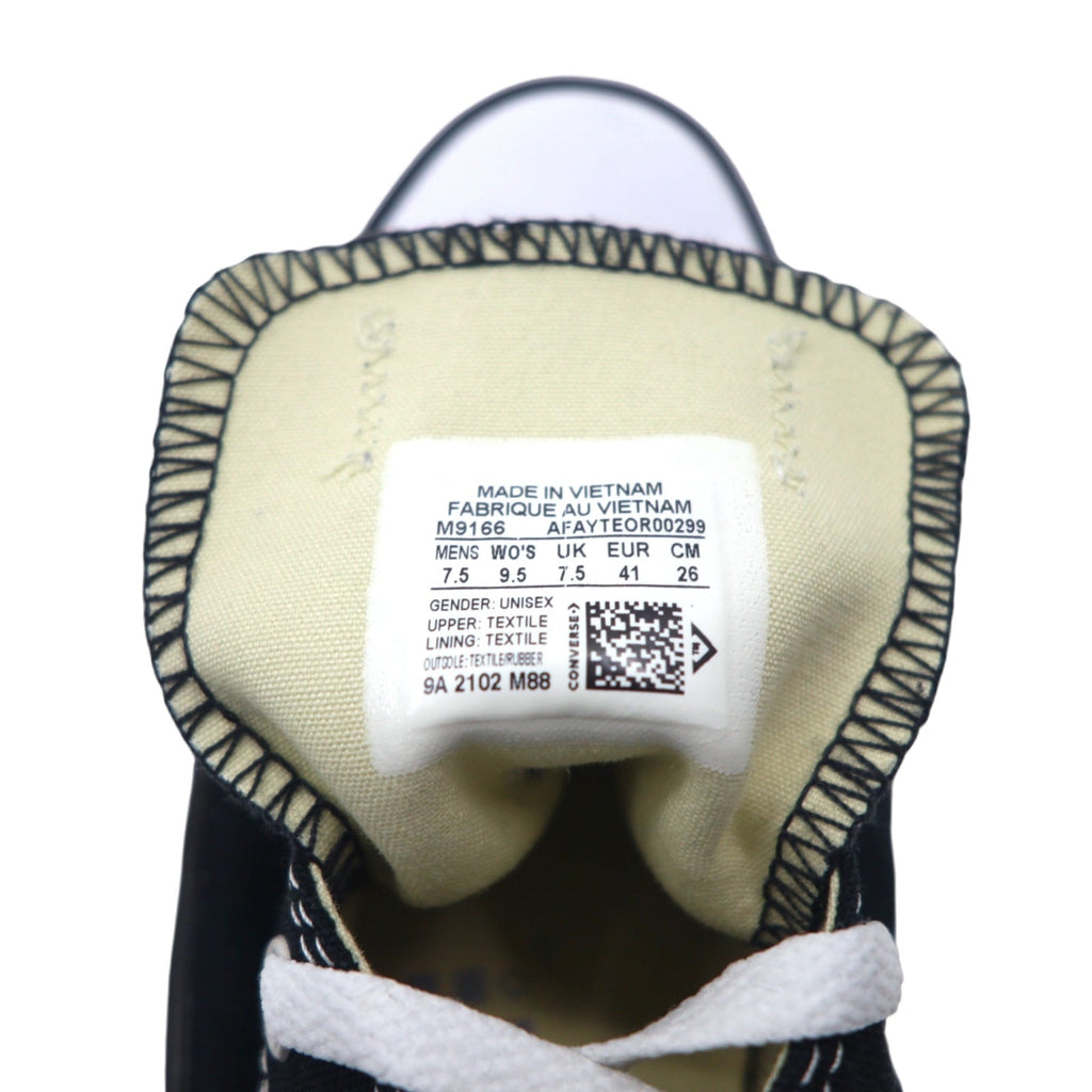 CONVERSE オールスター ローカット キャンバス スニーカー 26cm ブラック コットン CANVAS ALL STAR OX M9166