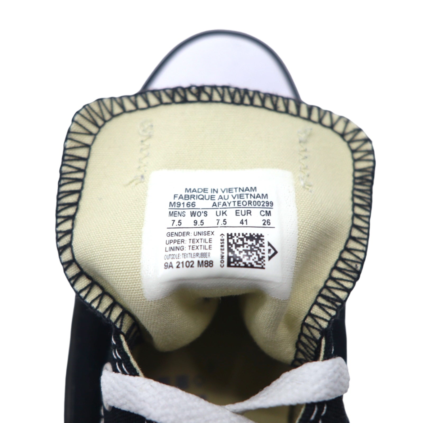 CONVERSE オールスター ローカット キャンバス スニーカー 26cm ブラック コットン CANVAS ALL STAR OX M9166