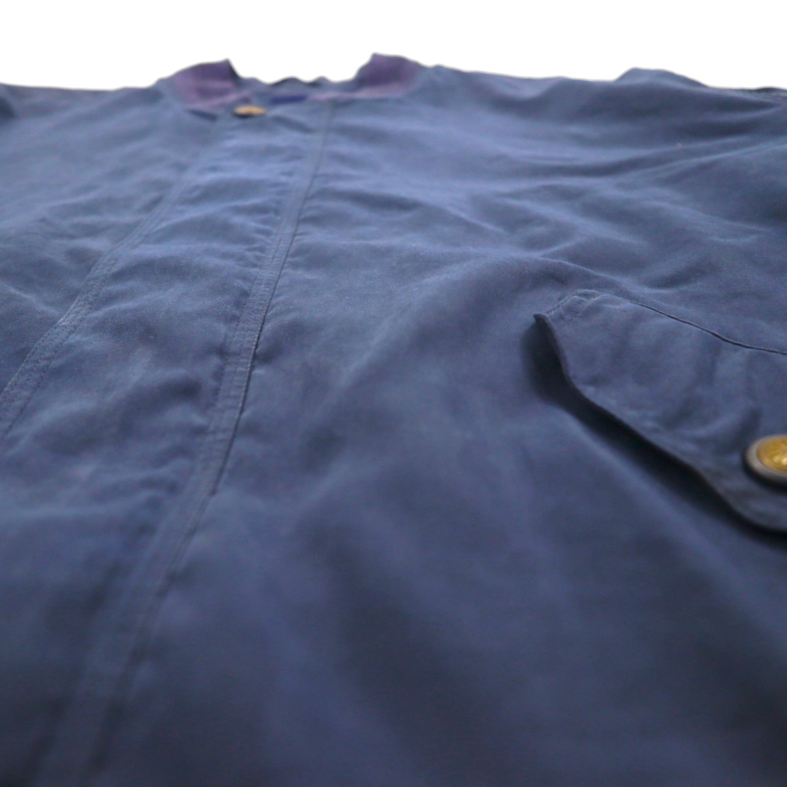 90s Vintage Bomber Jacket 90年代 ピーチスキン スウィングトップ ハリントンジャケット XL ネイビー Laurent Cerrer