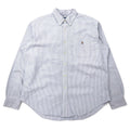 Ralph Lauren anni '90 camicia Oxford button-down XL blu a righe in cotone CLASSIC FIT con ricamo piccolo pony