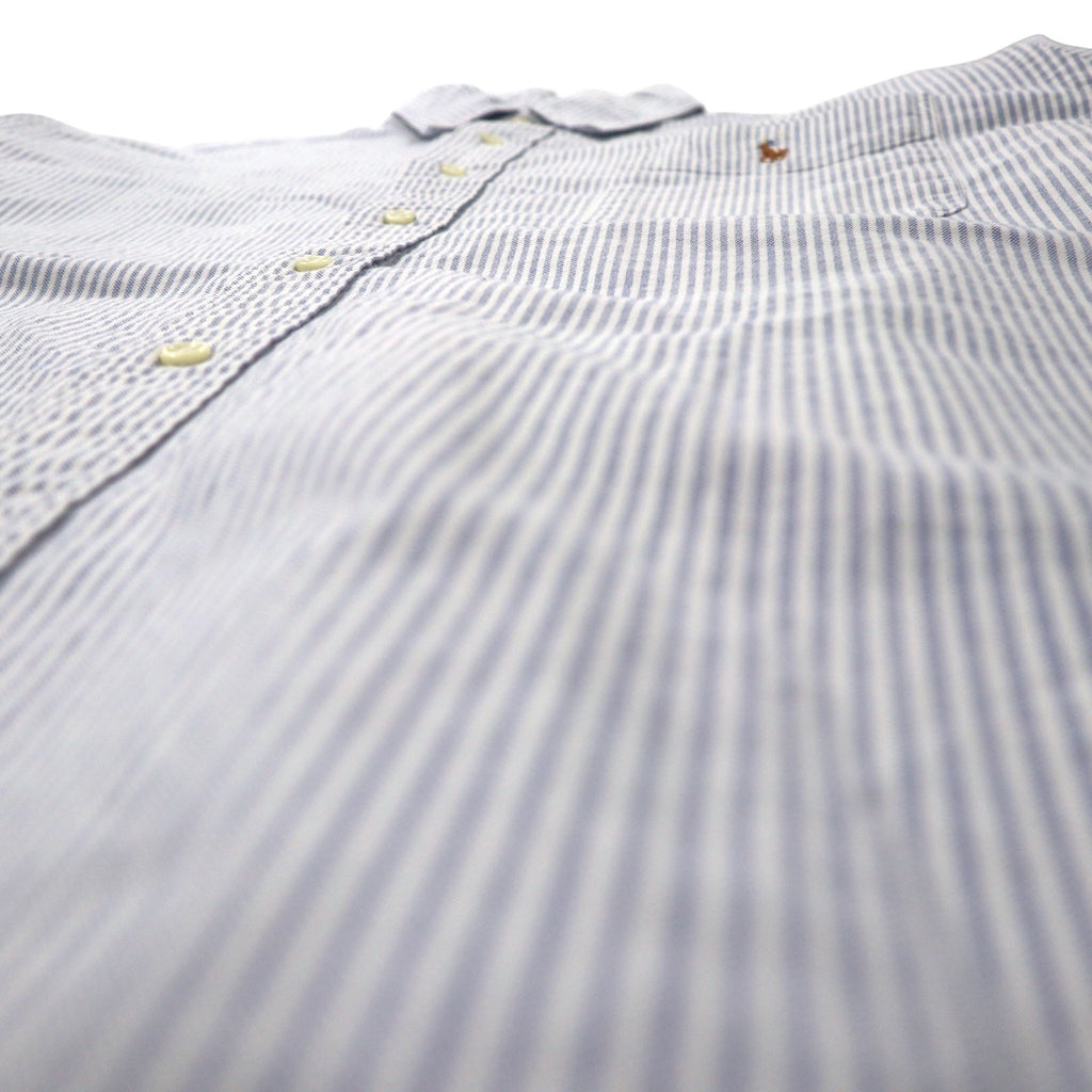 Ralph Lauren anni '90 camicia Oxford button-down XL blu a righe in cotone CLASSIC FIT con ricamo piccolo pony