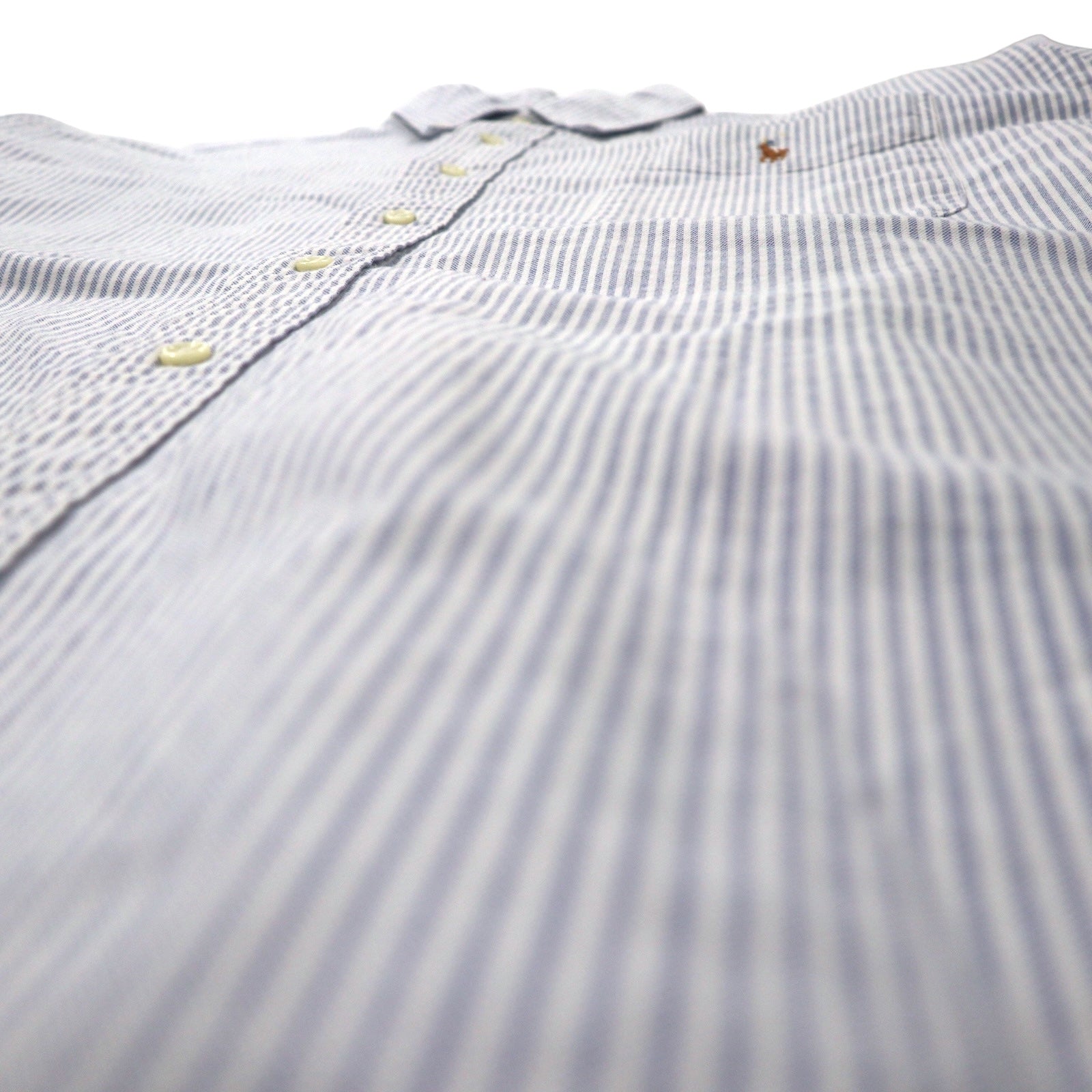 Ralph Lauren anni '90 camicia Oxford button-down XL blu a righe in cotone CLASSIC FIT con ricamo piccolo pony