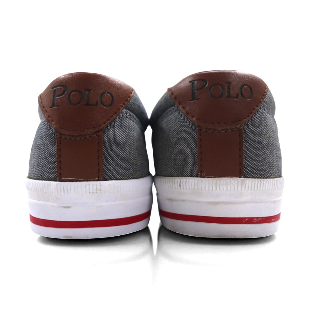 Polo by Ralph Lauren キャンバス スニーカー 25.5cm グレー スモールポニー刺繍 VAUGHN