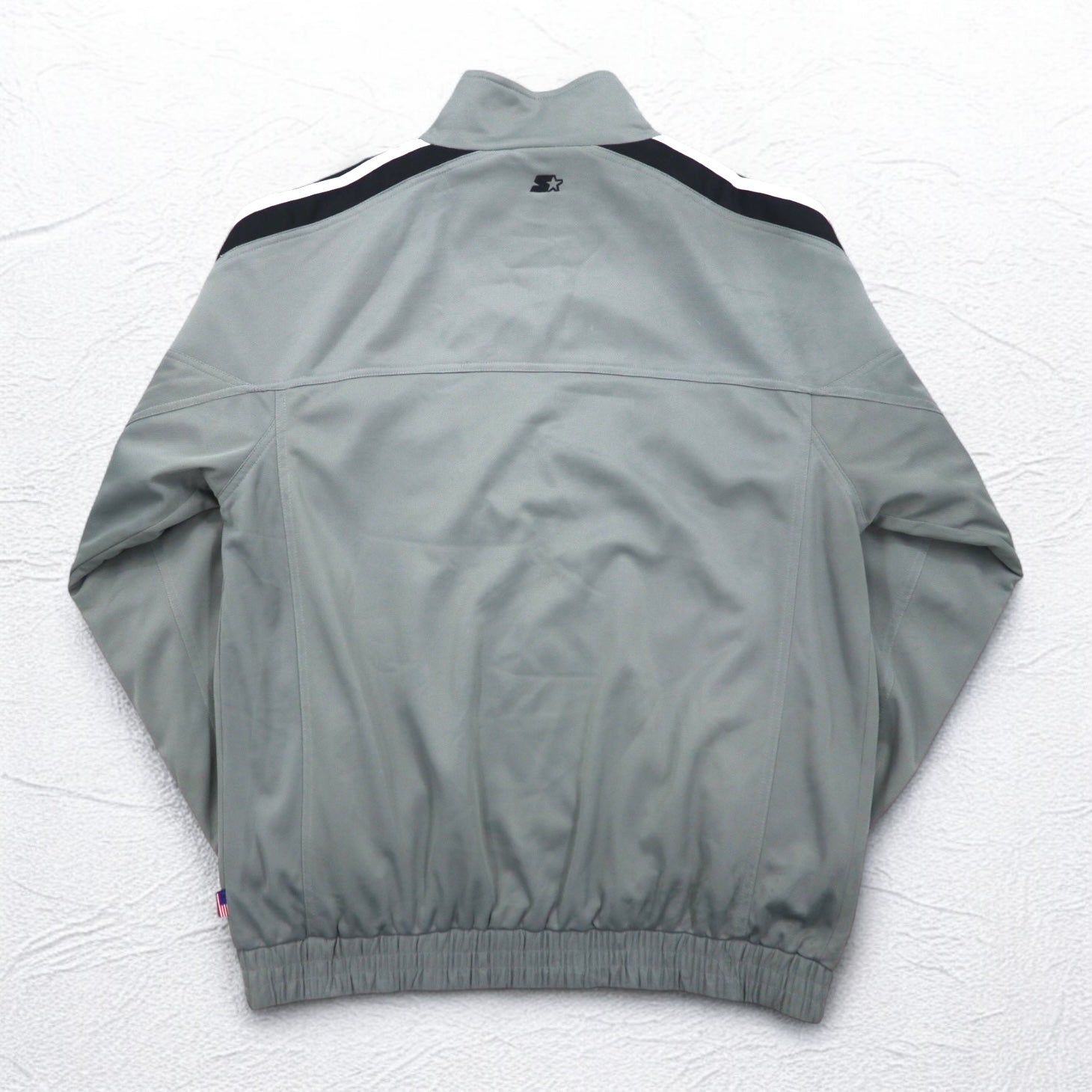 STARTER Anni '90 Track Jacket Tuta Sportiva XL Grigio Strisce Laterali Collo Alto