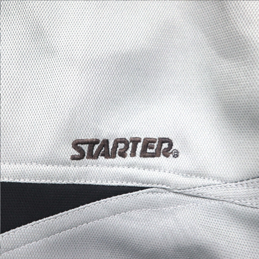 STARTER Anni '90 Track Jacket Tuta Sportiva XL Grigio Strisce Laterali Collo Alto