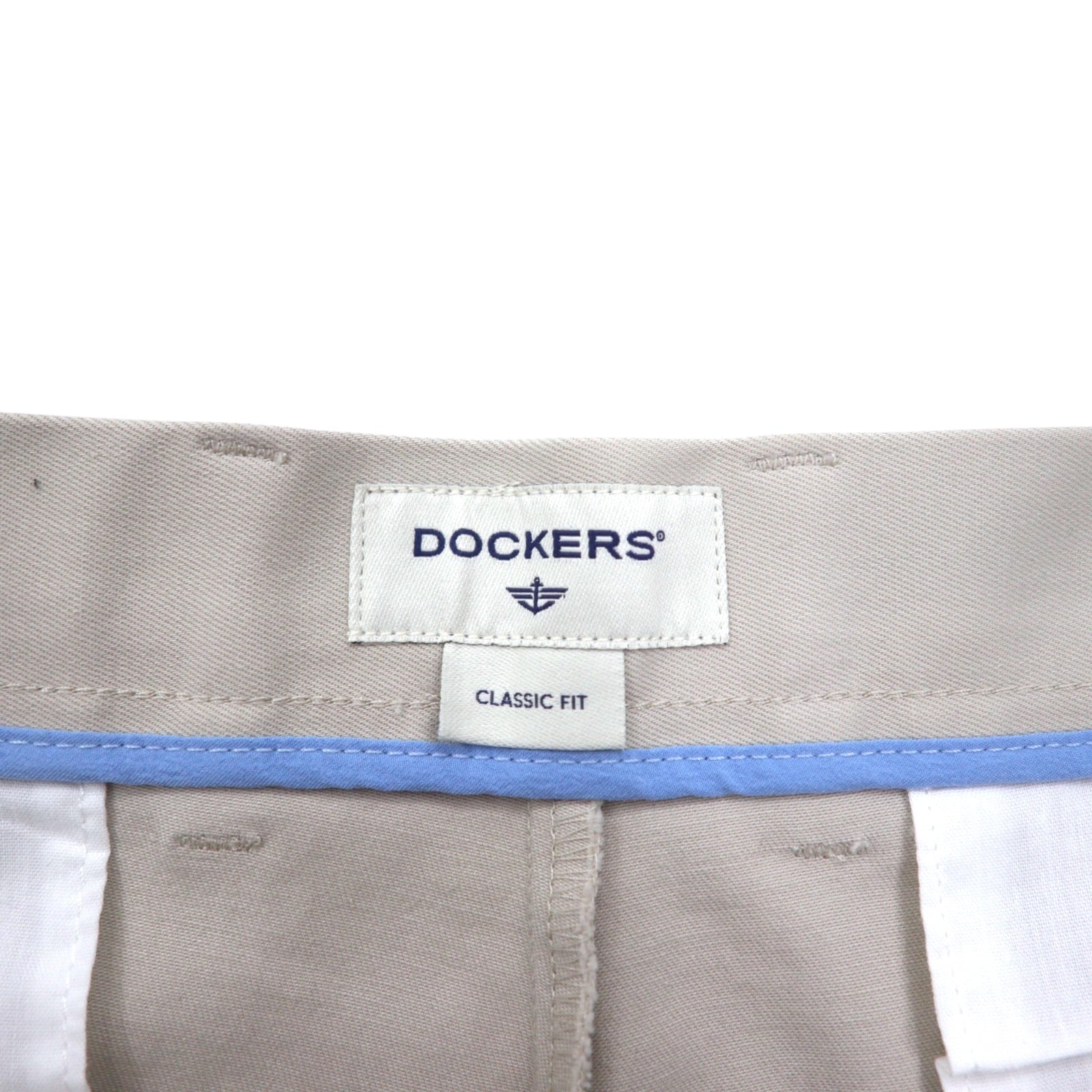 DOCKERS ( Levi's ) pantaloni chino ampi a pieghe 36 beige cotone CLASSIC FIT con piega centrale
