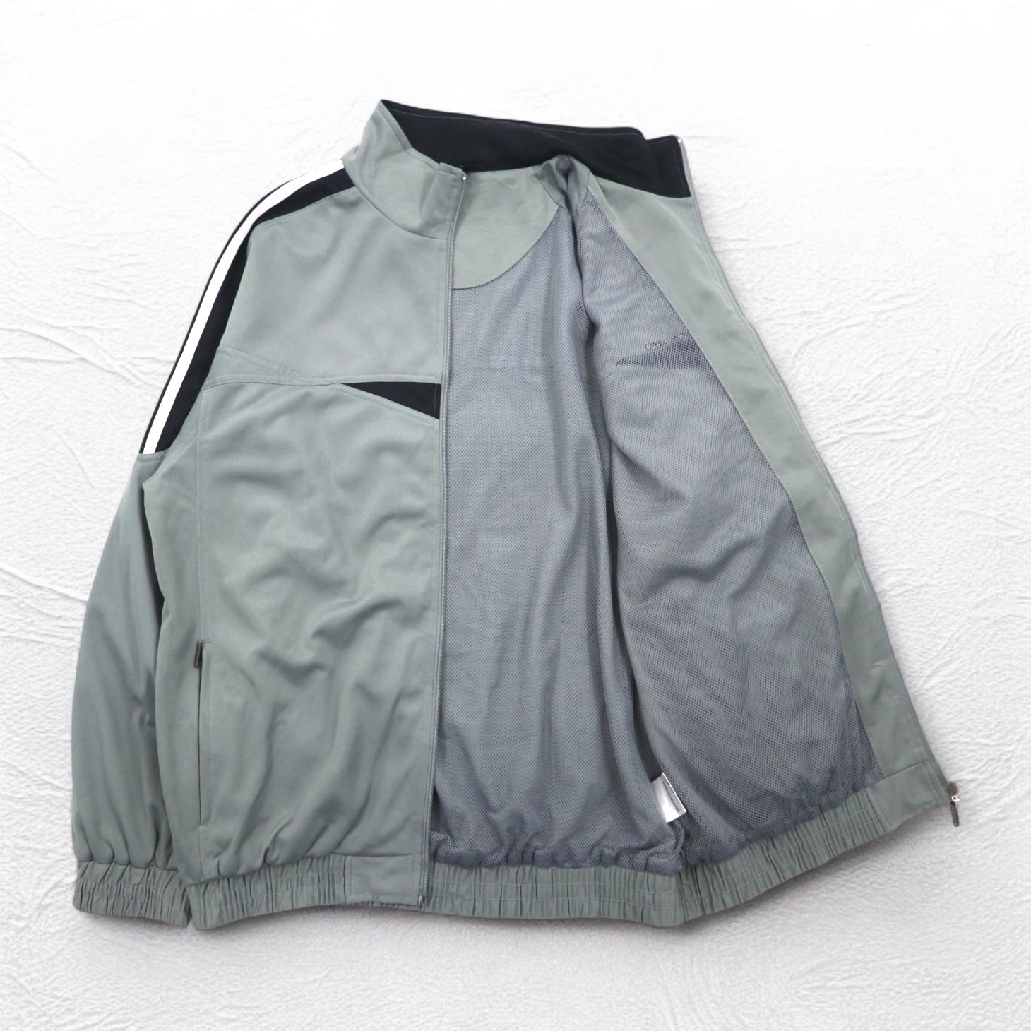 STARTER Anni '90 Track Jacket Tuta Sportiva XL Grigio Strisce Laterali Collo Alto