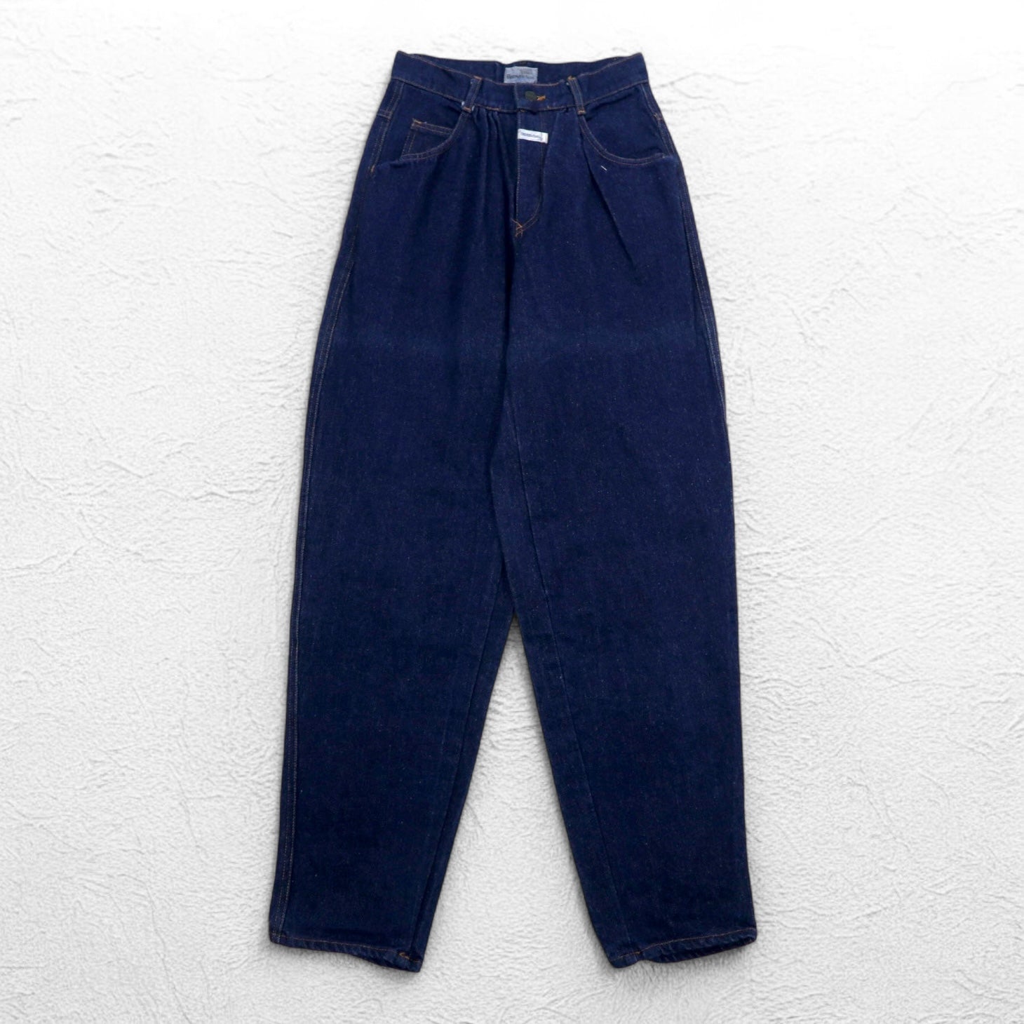 MARITHE + FRANCOIS GIRBAUD Made in France Anni '80 Jeans riproduzione Vita alta Gamba larga Affusolata Pantaloni in denim S Indaco Blu Cotone