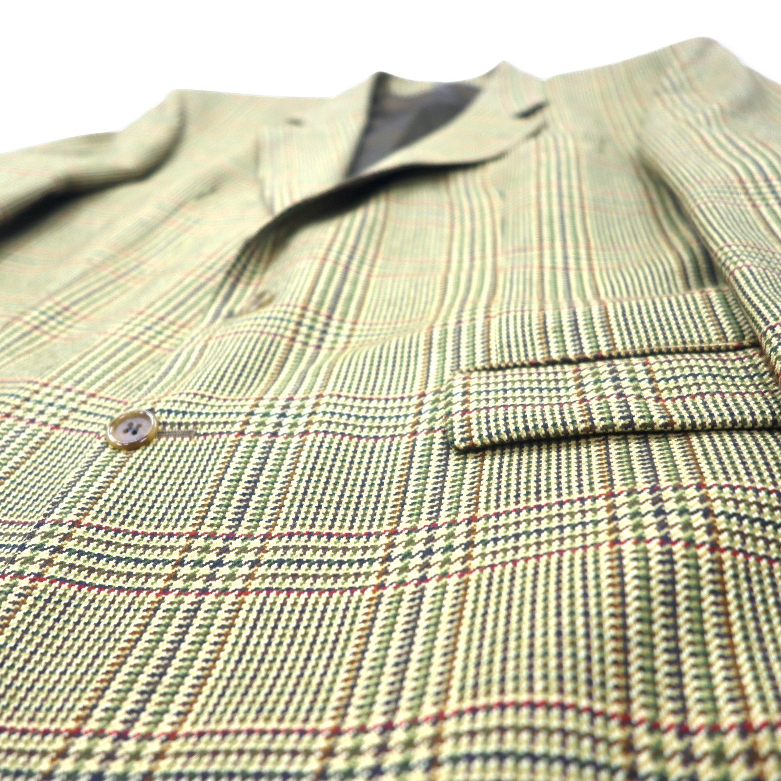 Burberrys England Gun Club Glen Check Giacca Sartoriale 2 Bottoni L Beige Lana