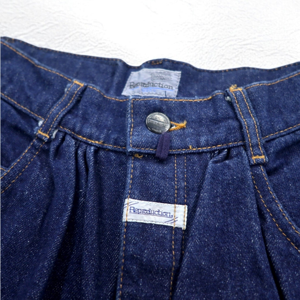 MARITHE + FRANCOIS GIRBAUD Made in France Anni '80 Jeans riproduzione Vita alta Gamba larga Affusolata Pantaloni in denim S Indaco Blu Cotone