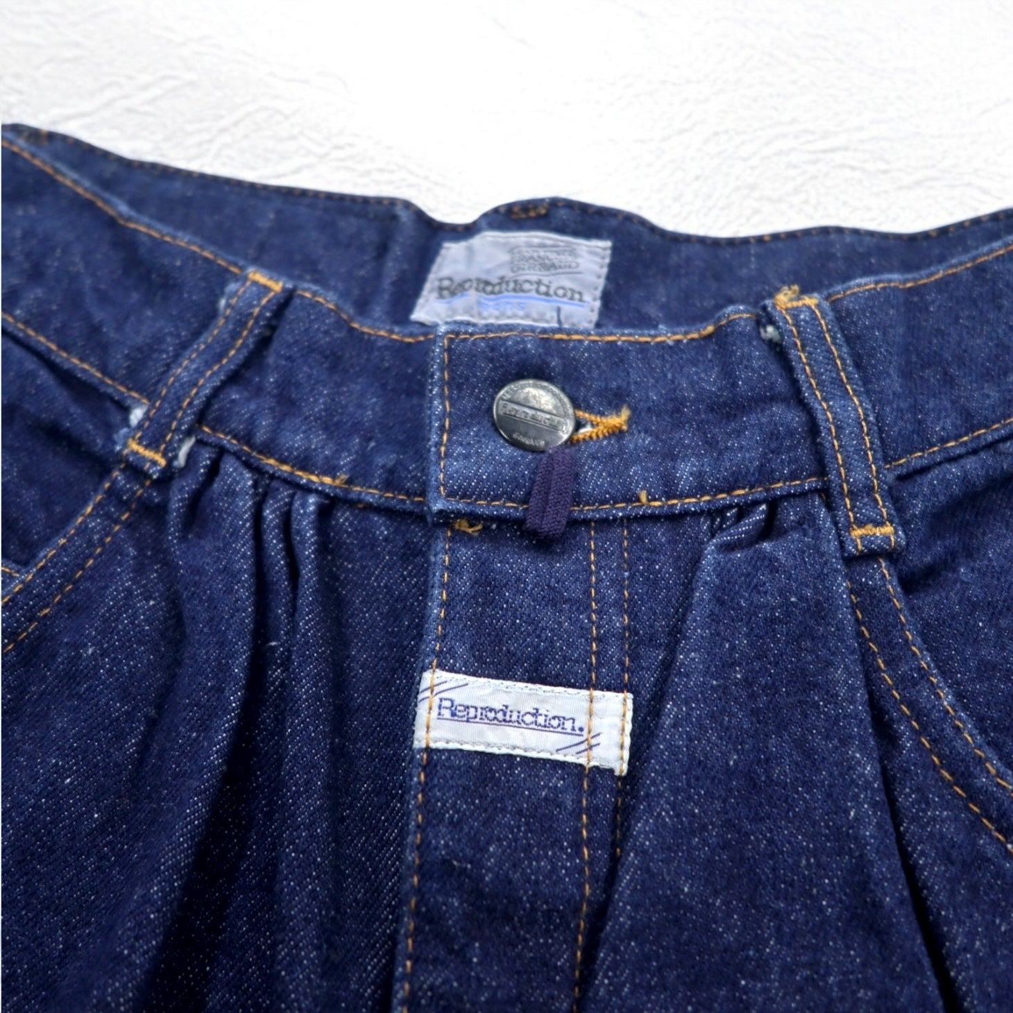 MARITHE + FRANCOIS GIRBAUD Made in France Anni '80 Jeans riproduzione Vita alta Gamba larga Affusolata Pantaloni in denim S Indaco Blu Cotone