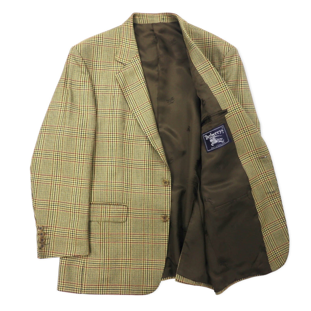 Burberrys England Gun Club Glen Check Giacca Sartoriale 2 Bottoni L Beige Lana
