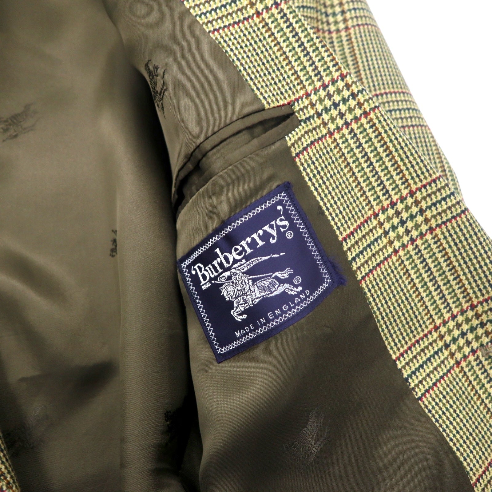 Burberrys England Gun Club Glen Check Giacca Sartoriale 2 Bottoni L Beige Lana