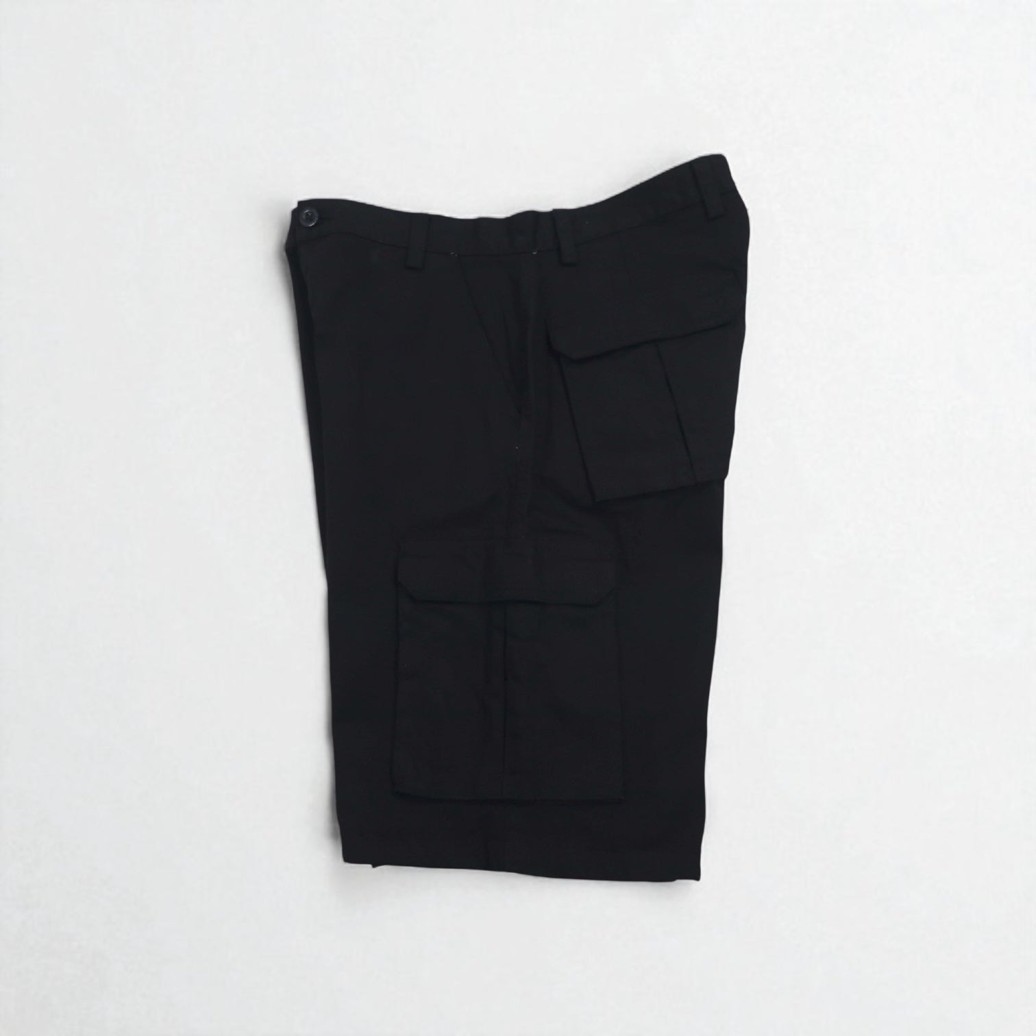 NOIZ Anni '90, pantaloncini cargo ampi, taglia XL, neri, in cotone PREMIUM JEANS, lunghezza al ginocchio