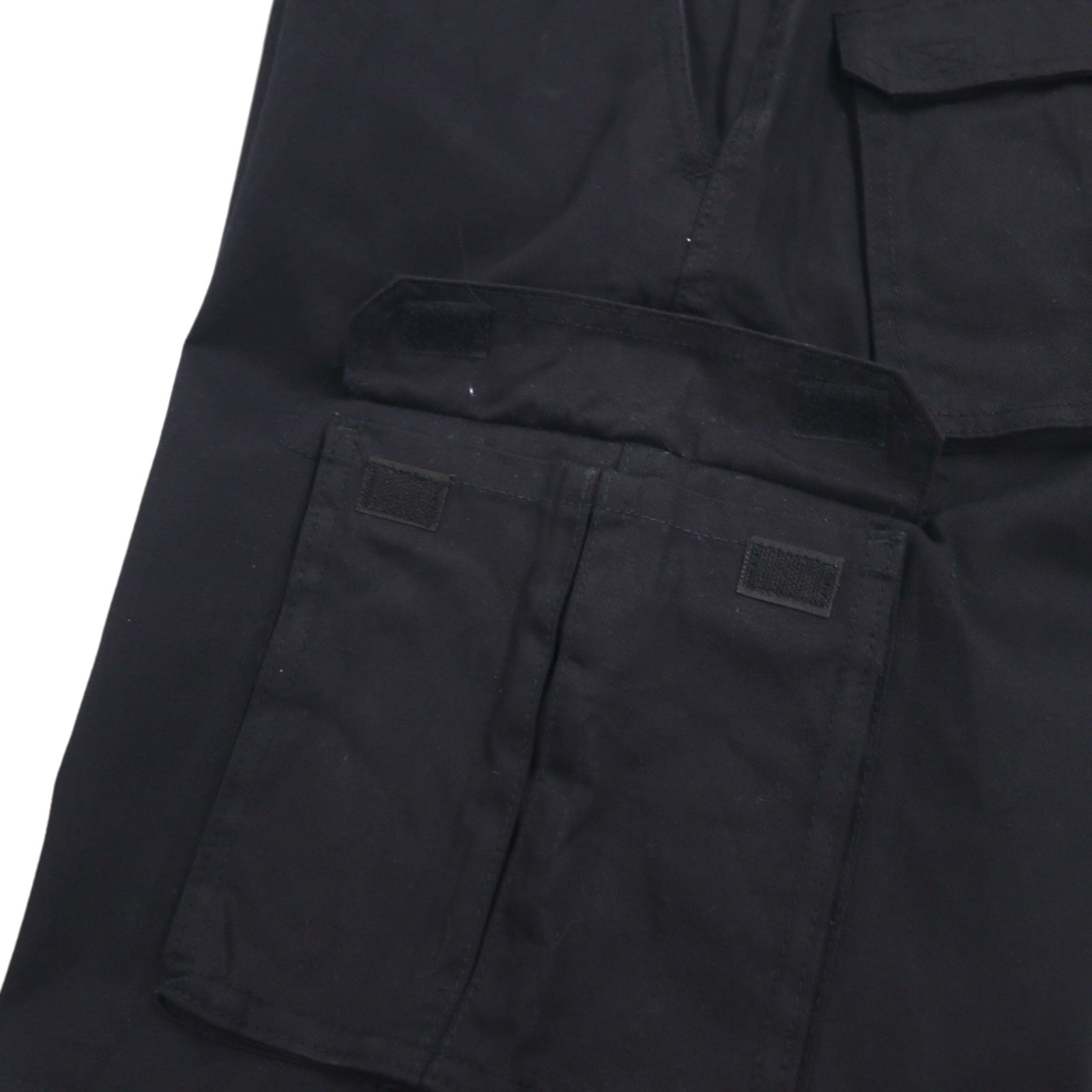 NOIZ Anni '90, pantaloncini cargo ampi, taglia XL, neri, in cotone PREMIUM JEANS, lunghezza al ginocchio
