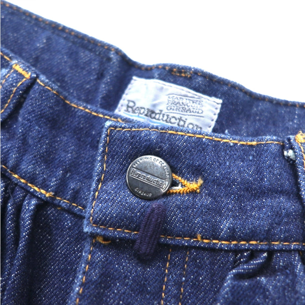 MARITHE + FRANCOIS GIRBAUD Made in France Anni '80 Jeans riproduzione Vita alta Gamba larga Affusolata Pantaloni in denim S Indaco Blu Cotone