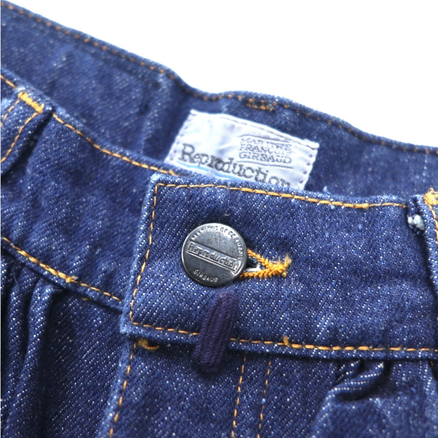 MARITHE + FRANCOIS GIRBAUD Made in France Anni '80 Jeans riproduzione Vita alta Gamba larga Affusolata Pantaloni in denim S Indaco Blu Cotone