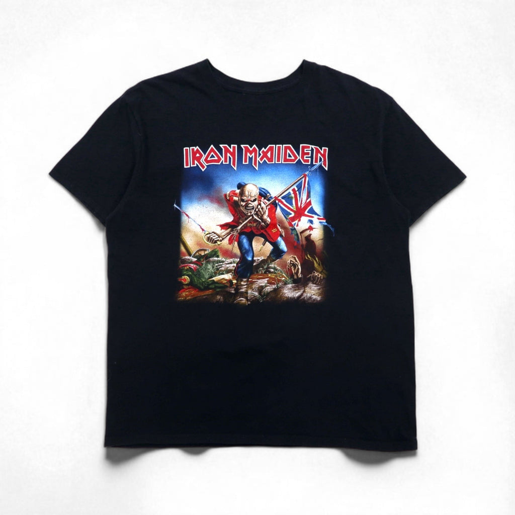 IRON MAIDEN Iron Maiden Rock Band T-shirt L Black Cotton The Trooper