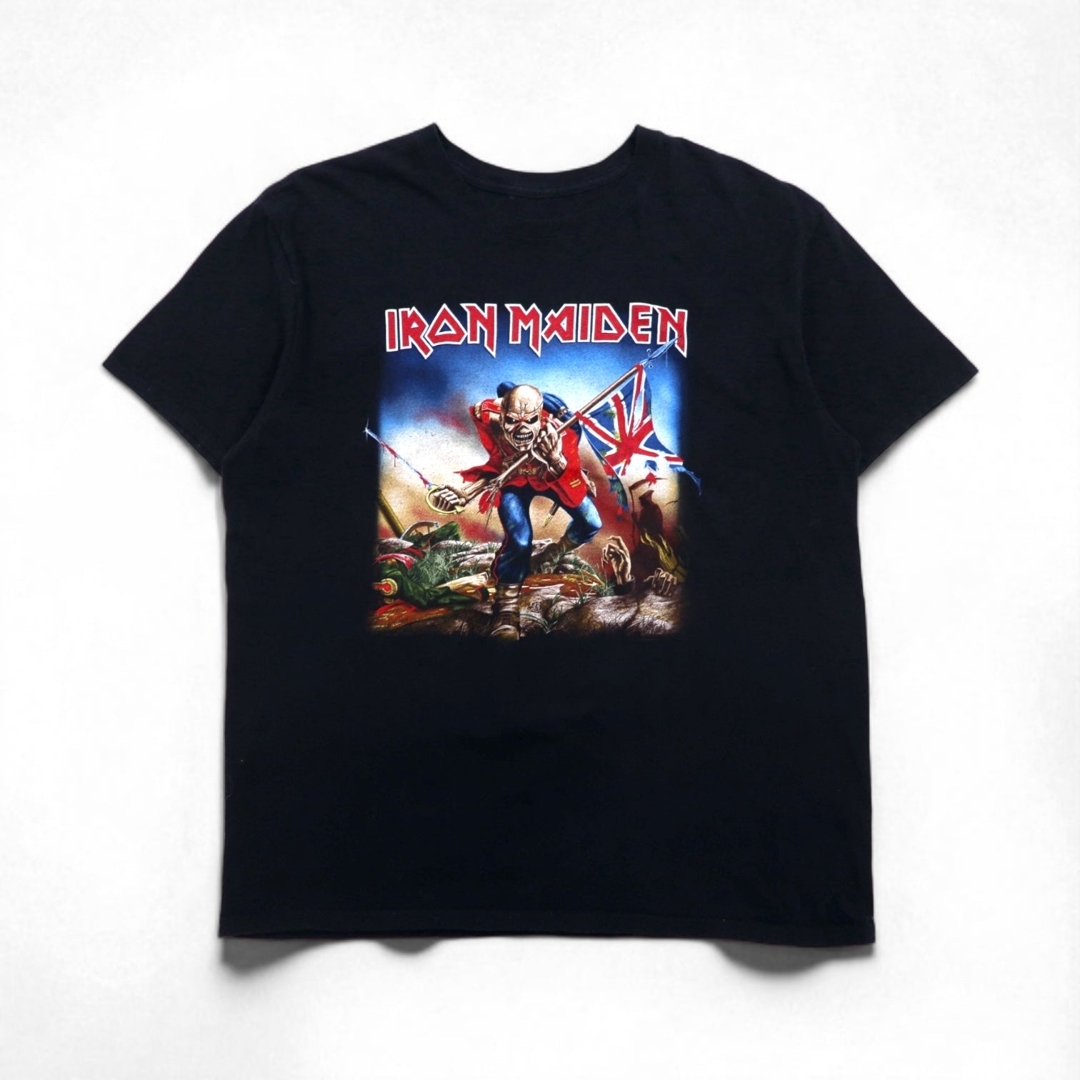 IRON MAIDEN Iron Maiden Rock Band T-shirt L Black Cotton The Trooper
