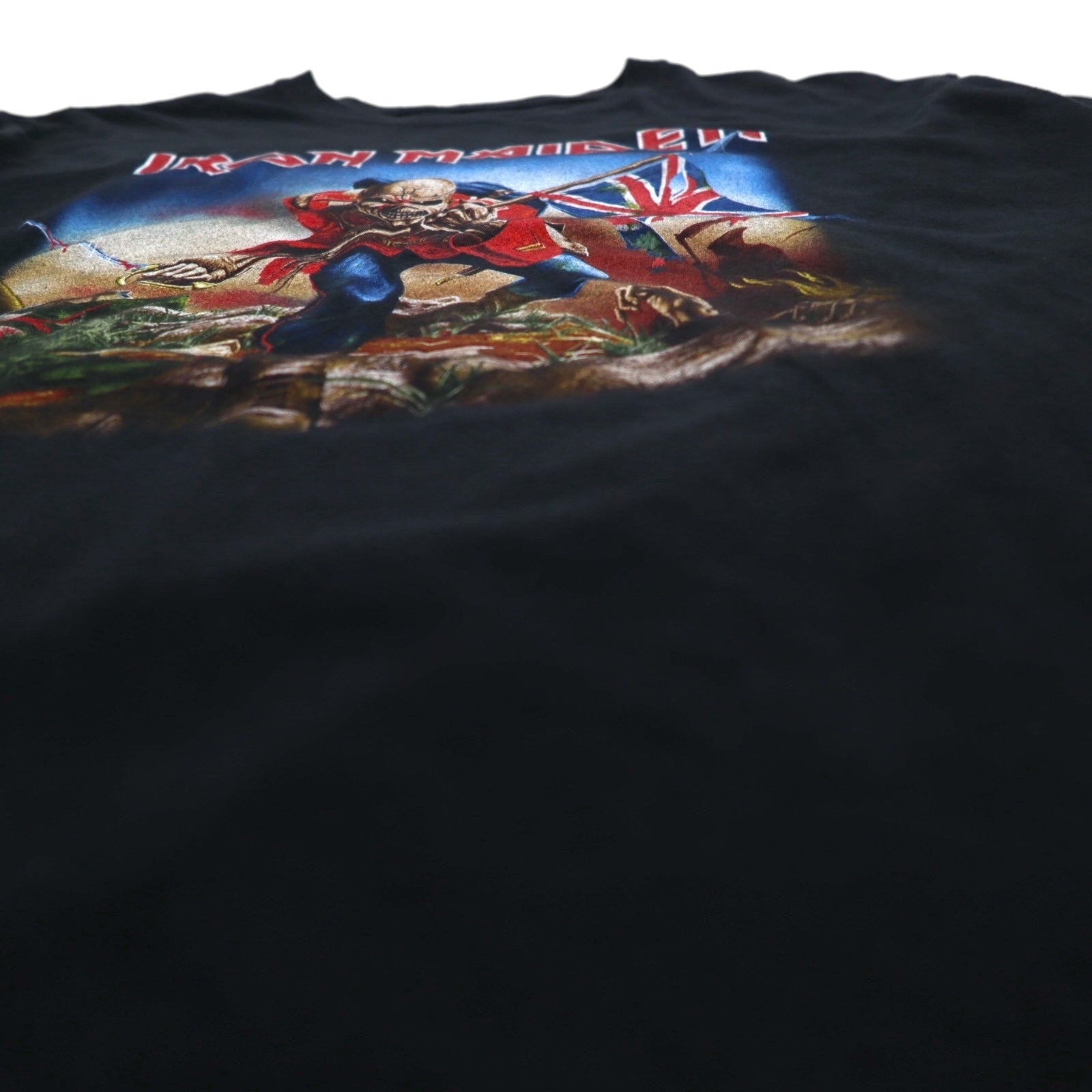 IRON MAIDEN Iron Maiden Rock Band T-shirt L Black Cotton The Trooper