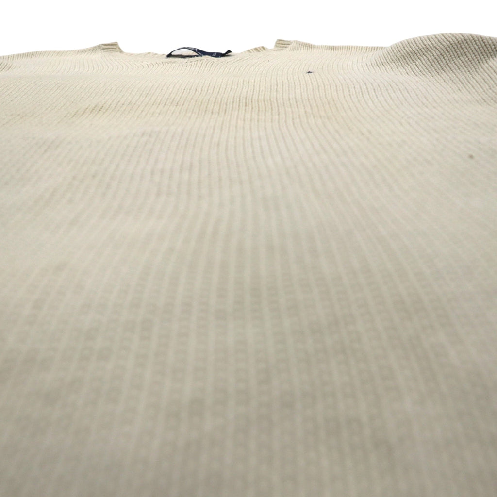 Polo Ralph Lauren 90年代 Vネック ローゲージ コットンニット セーター XL スモールポニー刺繡