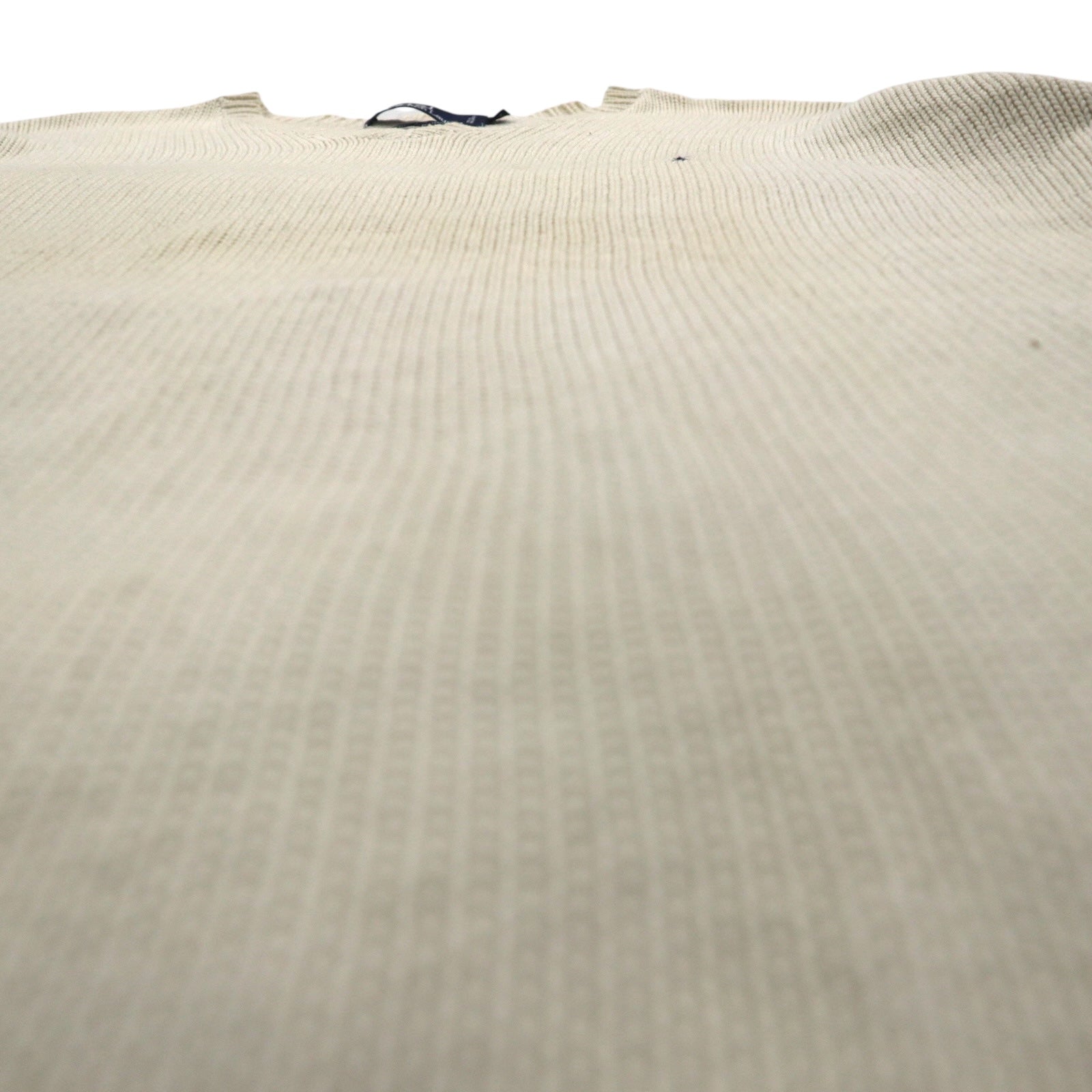Polo Ralph Lauren 90年代 Vネック ローゲージ コットンニット セーター XL スモールポニー刺繡