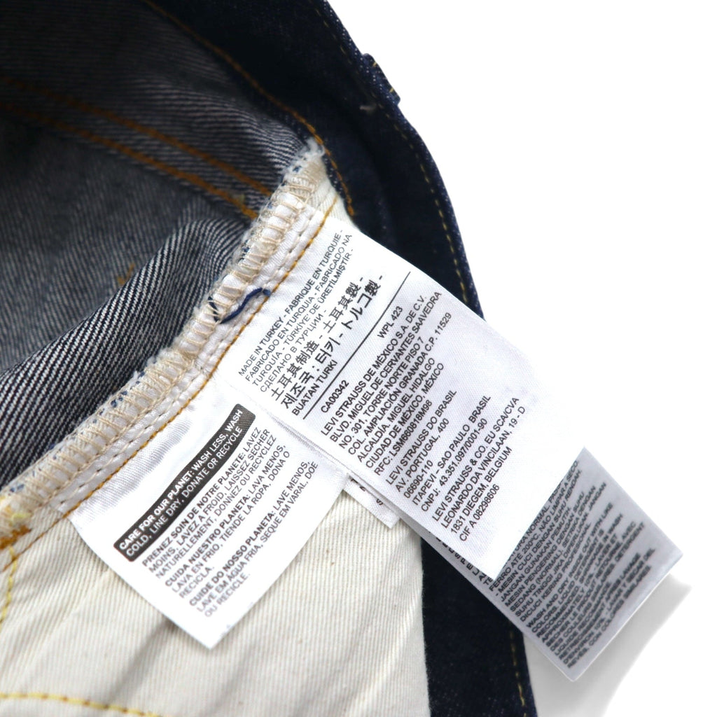LEVI'S VINTAGE CLOTHING ( LVC ) 501ZXX Modello 1954 Jeans rigidi M Indaco Blu Big E Cimossa Bordo Rosso Cerniera 42TALON 50154-0090 Made in Turchia