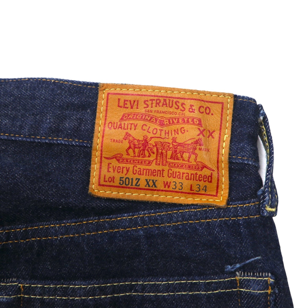LEVI'S VINTAGE CLOTHING ( LVC ) 501ZXX Modello 1954 Jeans rigidi M Indaco Blu Big E Cimossa Bordo Rosso Cerniera 42TALON 50154-0090 Made in Turchia