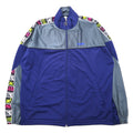 Giacca sportiva Diadora anni '90, taglia L, blu navy, poliestere, con logo a nastro