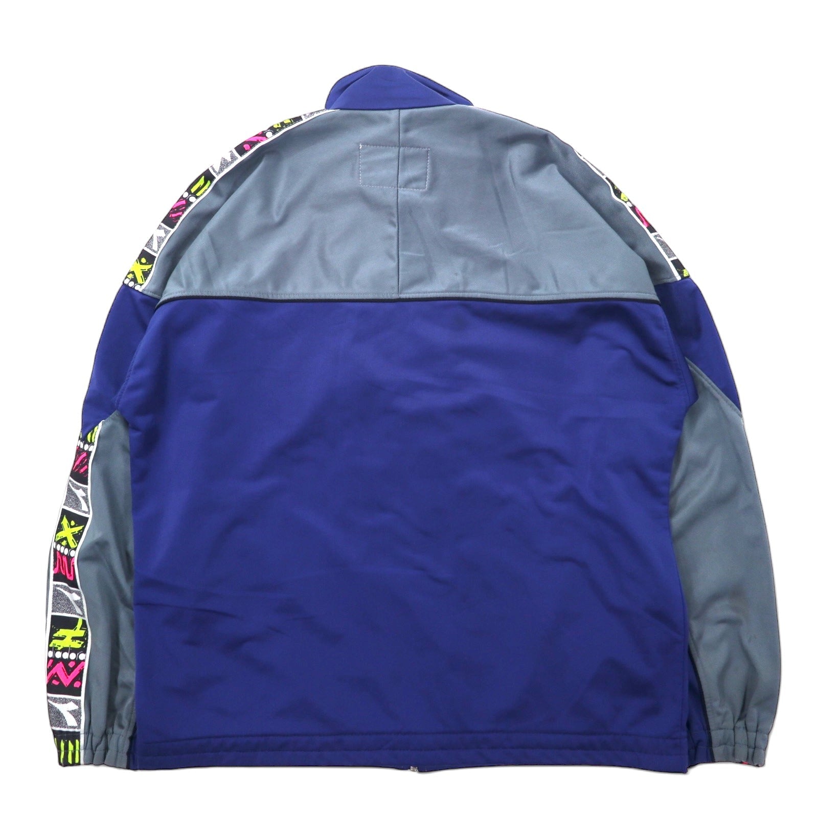 Giacca sportiva Diadora anni '90, taglia L, blu navy, poliestere, con logo a nastro