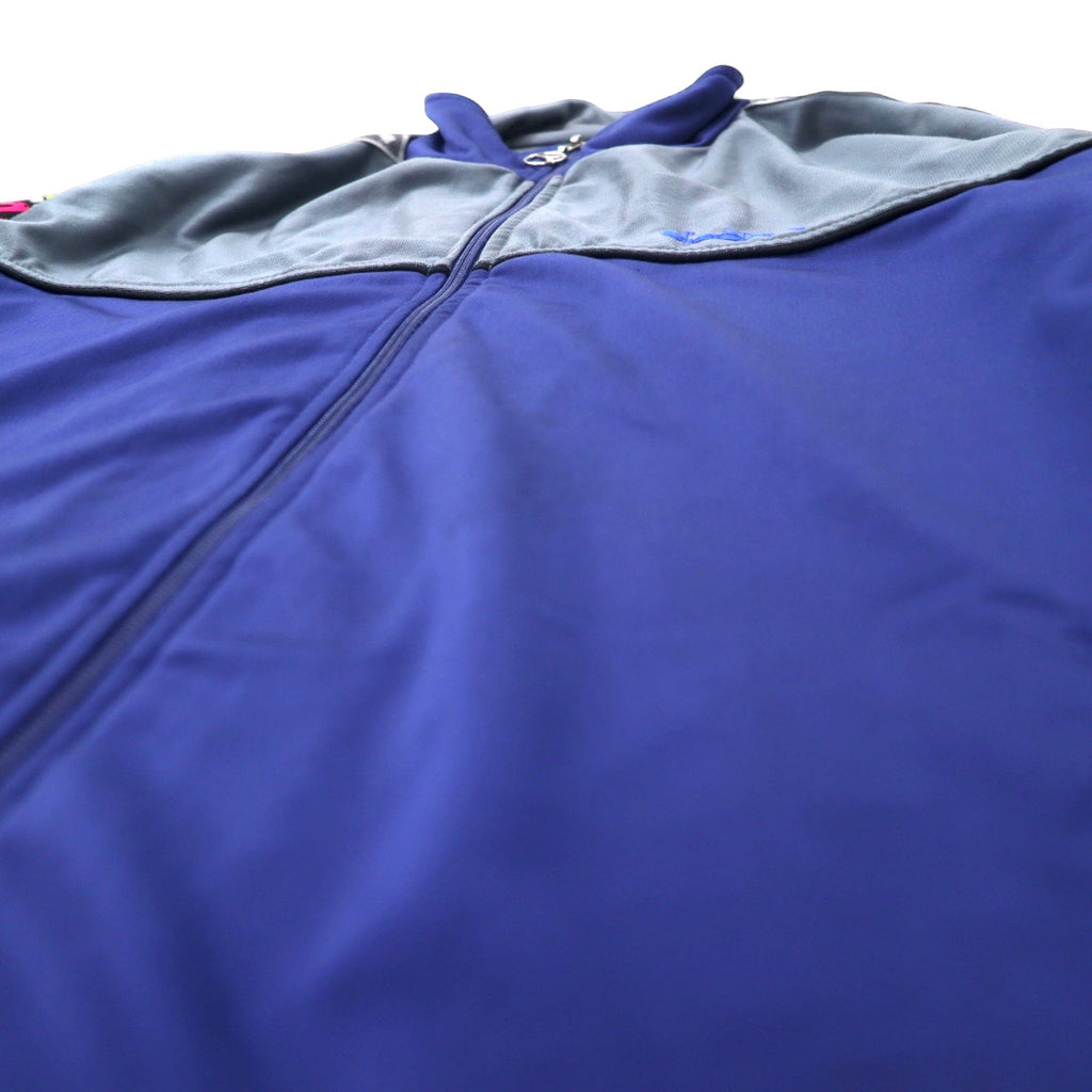 Giacca sportiva Diadora anni '90, taglia L, blu navy, poliestere, con logo a nastro