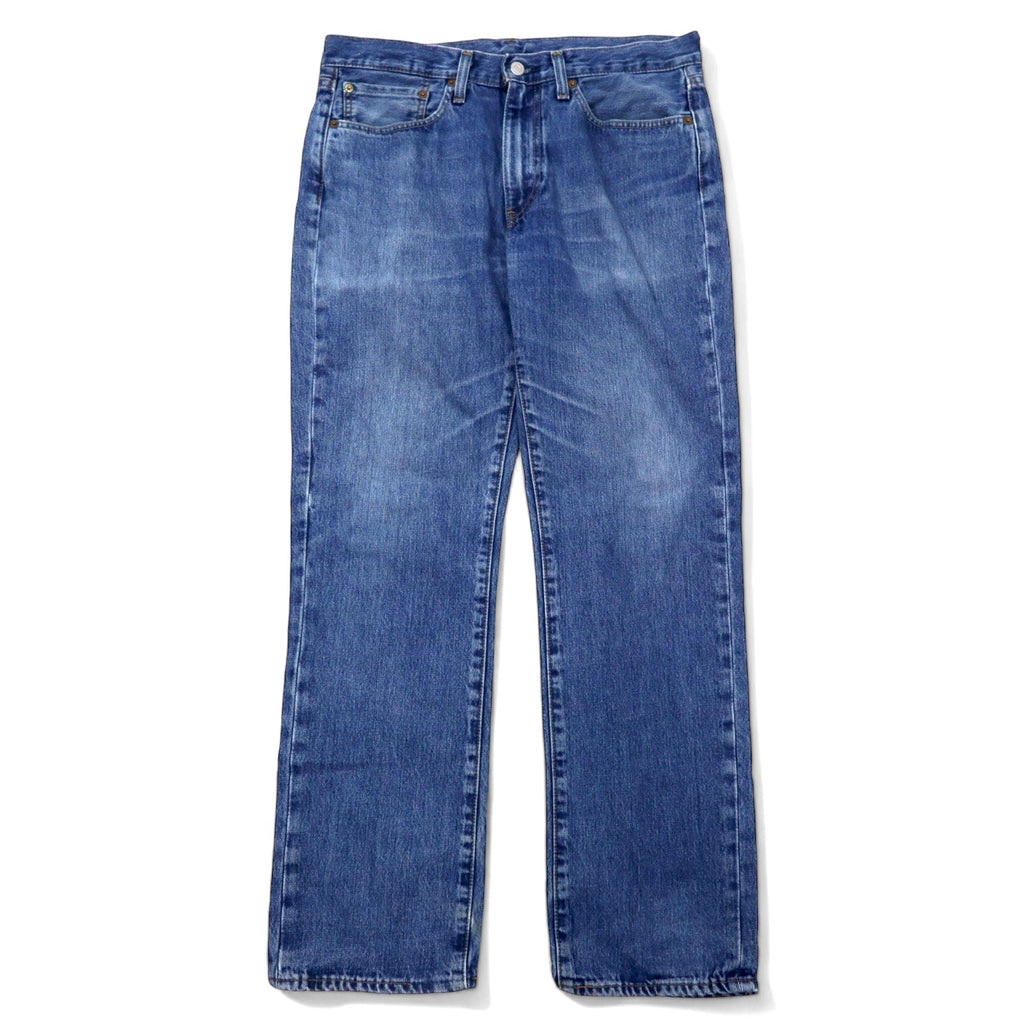 Levi's PREMIUM Jeans "Big E" Taglia W88 Blu Cotone Chiusura a zip Patch in pelle Bottone retro 8520