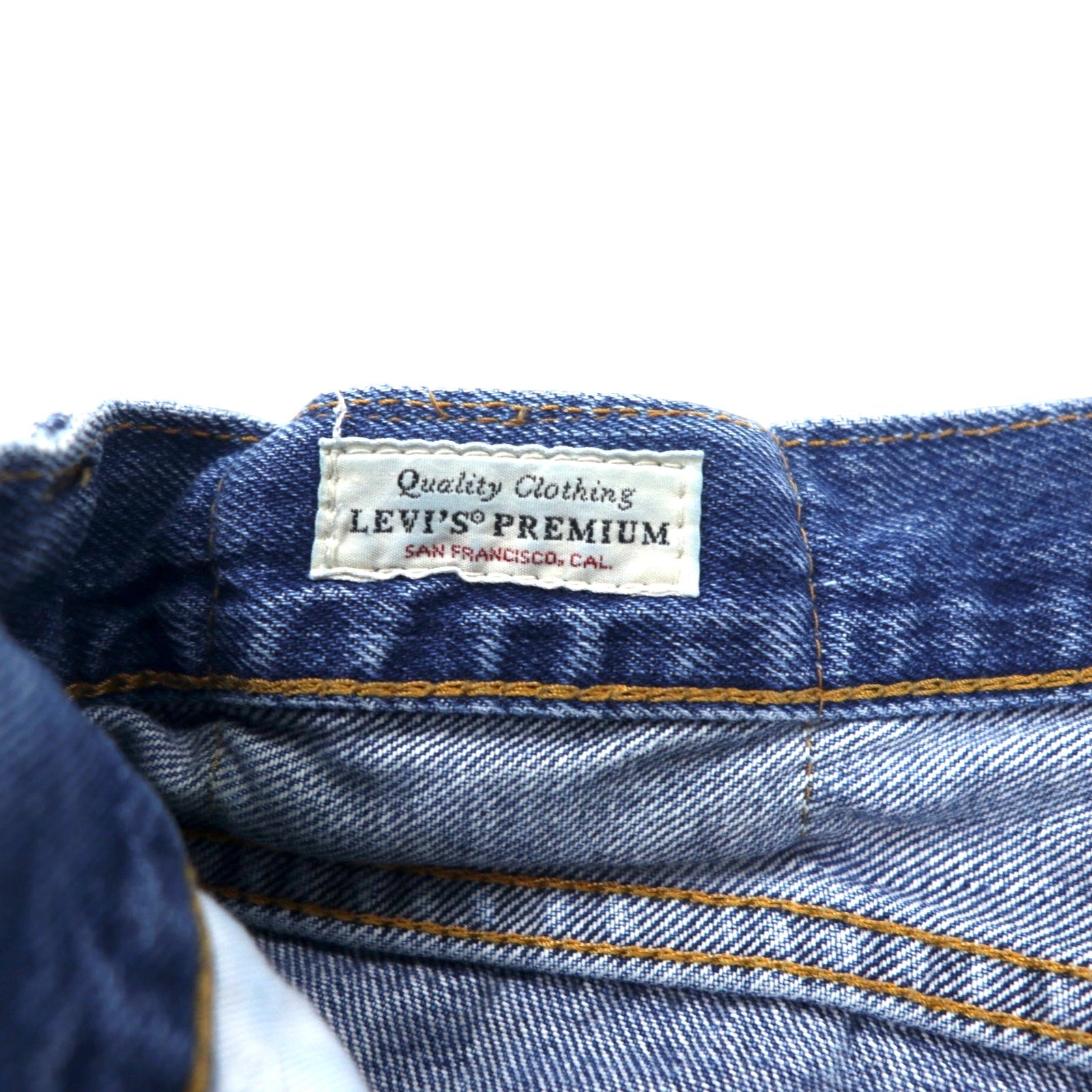 Levi's PREMIUM ビッグE デニムパンツ W88 ブルー コットン ジッパーフライ レザーパッチ ボタン裏8520