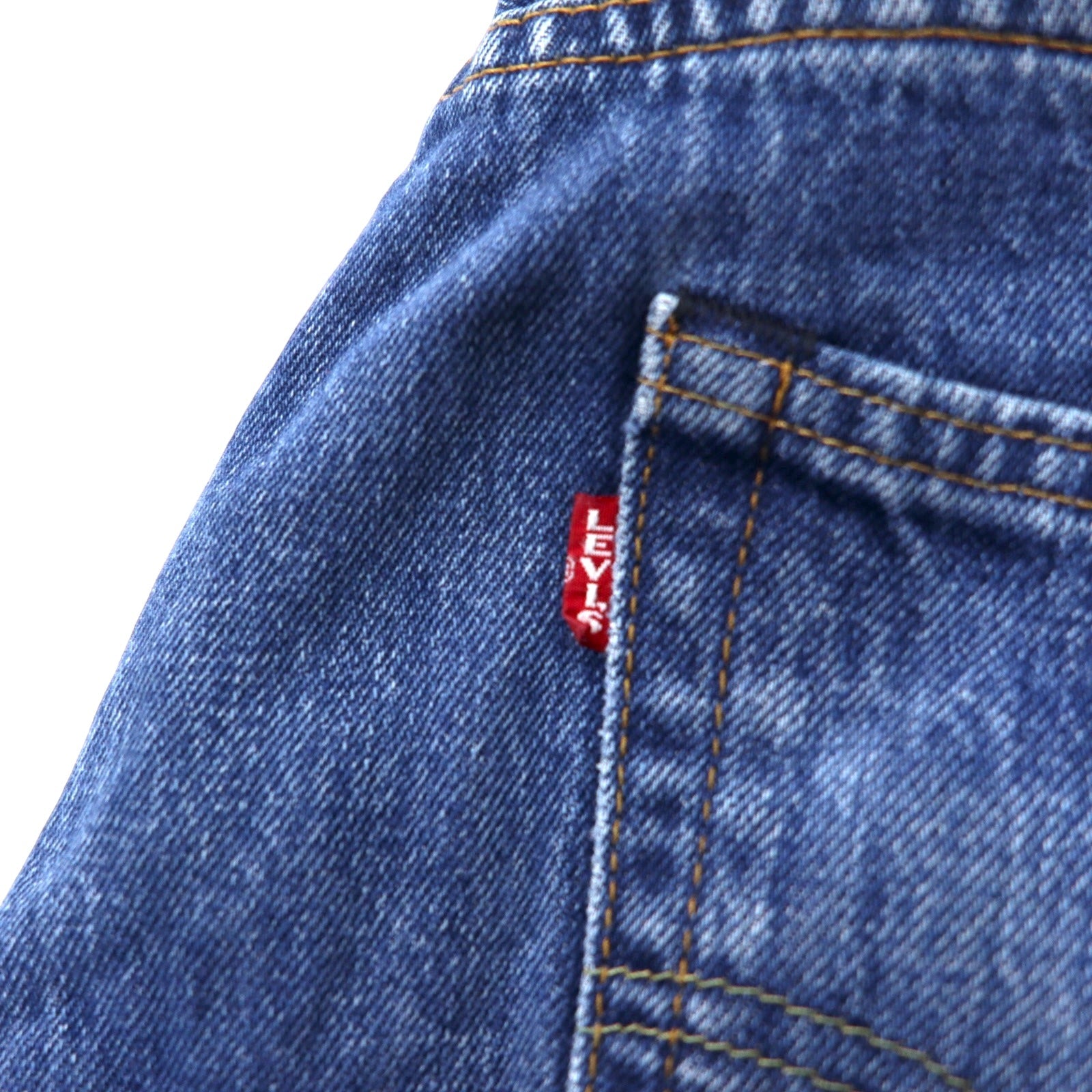 Levi's PREMIUM ビッグE デニムパンツ W88 ブルー コットン ジッパーフライ レザーパッチ ボタン裏8520