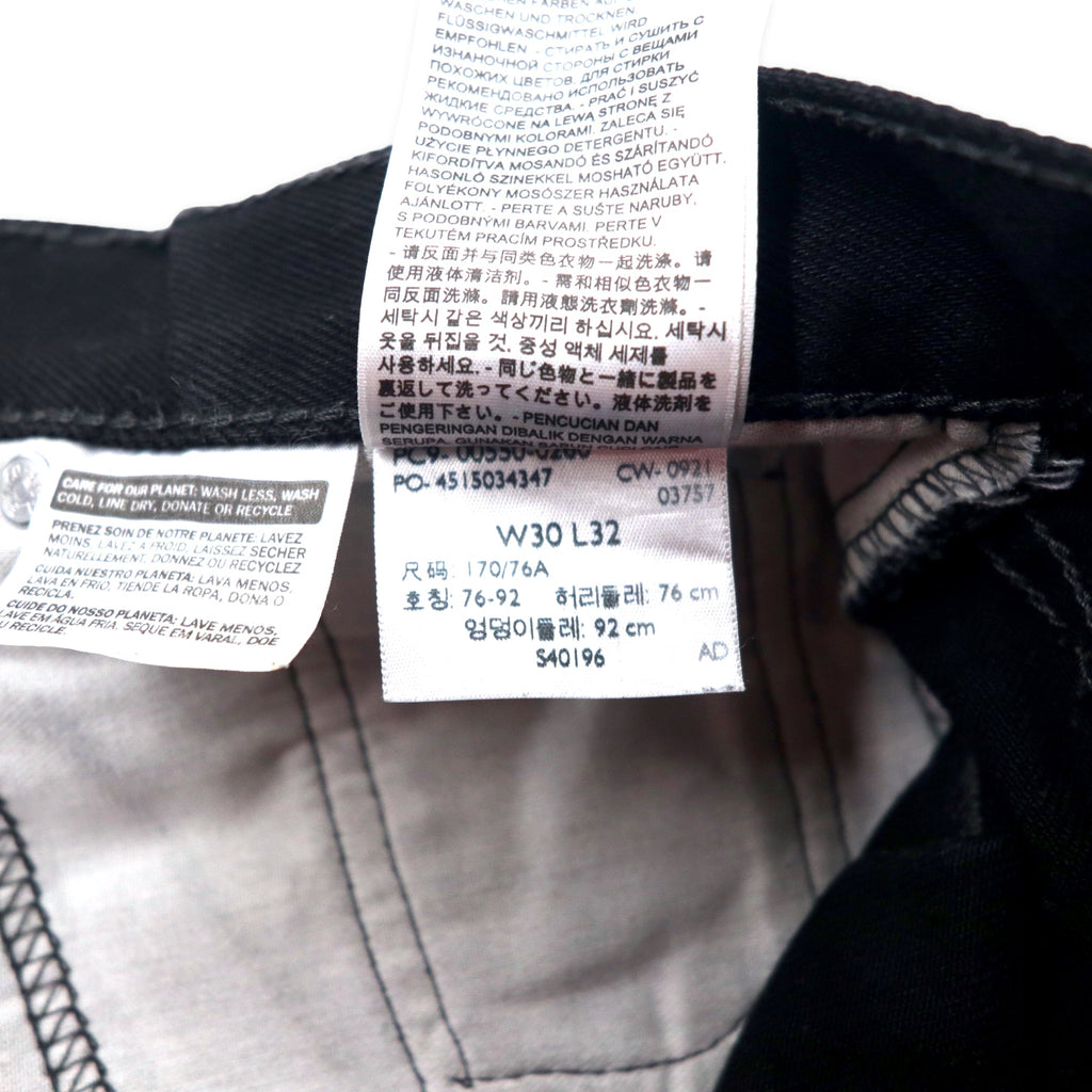 Levi's 550 Jeans in denim nero, taglia 30, relaxed fit, affusolati, larghi, baggy, modello 550-0260, Made in Egypt
