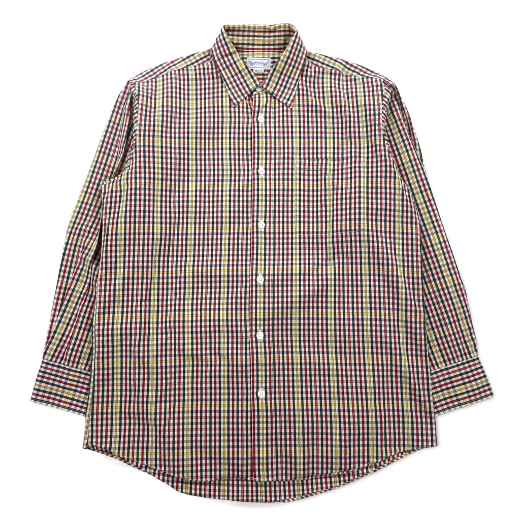 Burberrys anni '90 camicia a quadri M rosso giallo cotone