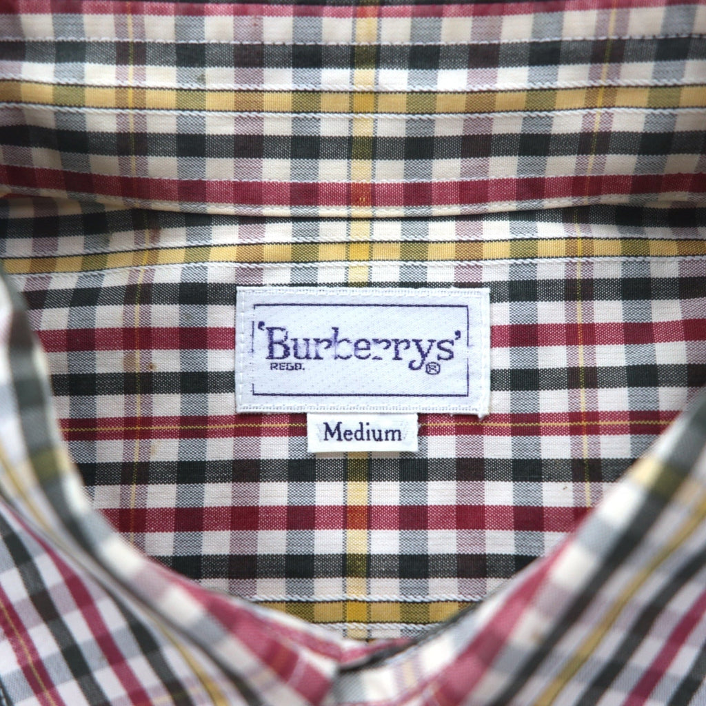 Burberrys anni '90 camicia a quadri M rosso giallo cotone