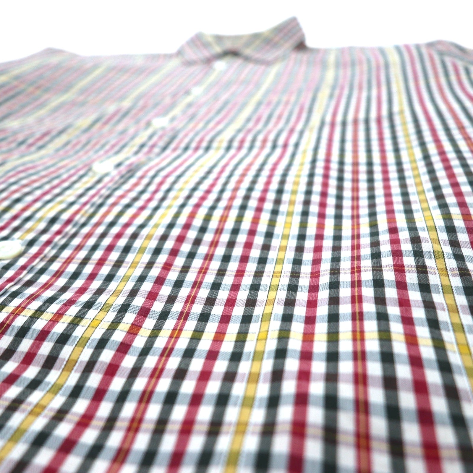 Burberrys anni '90 camicia a quadri M rosso giallo cotone