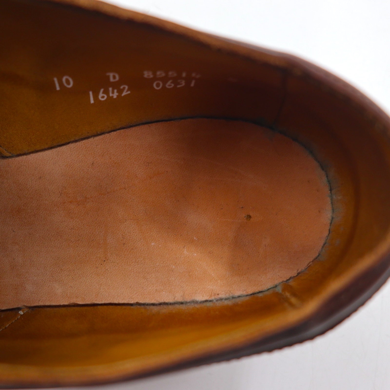 Allen Edmonds Spirit Toe U-Tip Scarpe Eleganti 28cm Marrone Pelle Suola Vibram Gumlite 85514 1642 0631