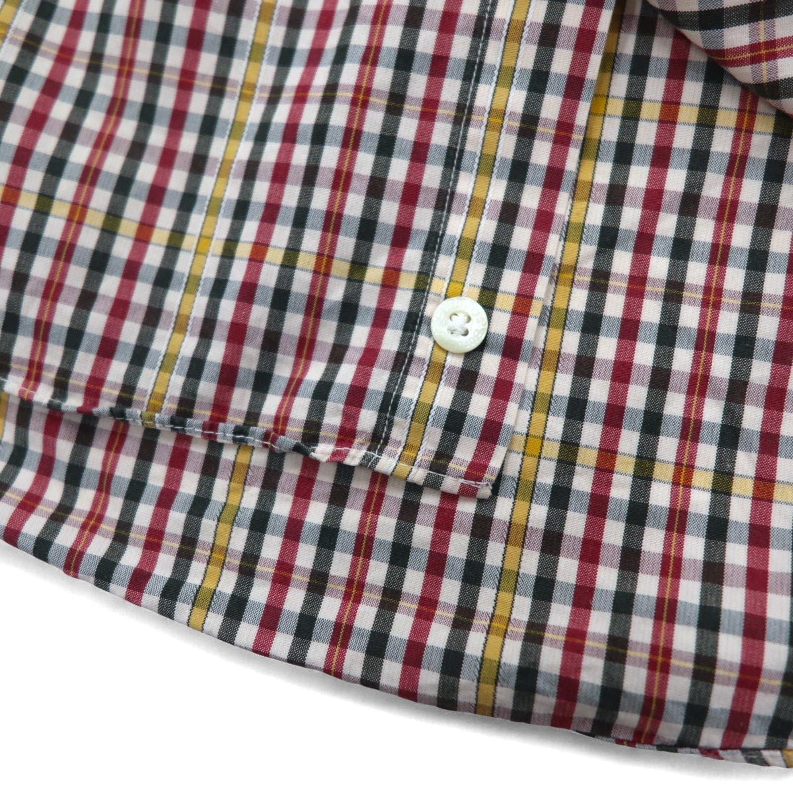 Burberrys anni '90 camicia a quadri M rosso giallo cotone